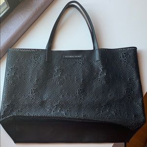Victoria Secret black beach tote